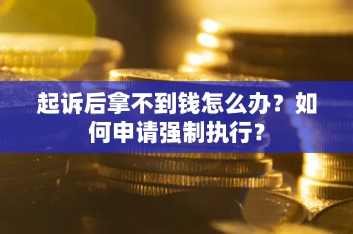 北京起诉后拿不到钱怎么办？如何申请强制执行？