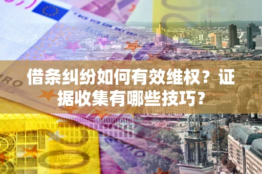 北京借条纠纷如何有效维权？证据收集有哪些技巧？