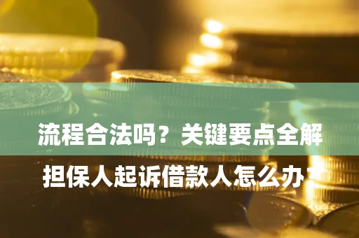 北京

担保人起诉借款人怎么办？流程合法吗？关键要点全解析